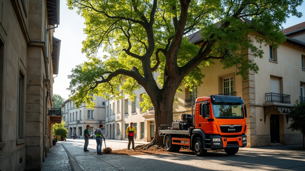 Élagueur professionnel intervenant sur un arbre en Vendée